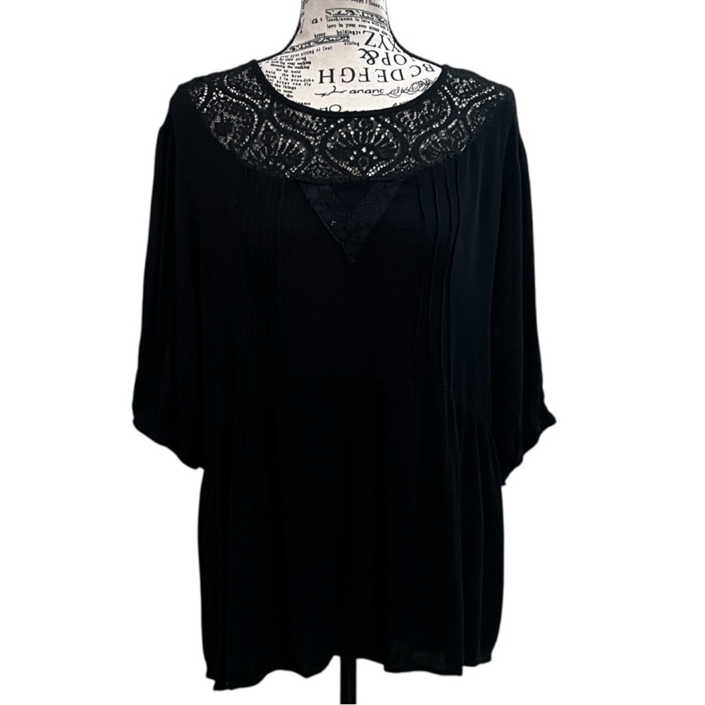 Haley‎ London Black Lace Women's Blouse
